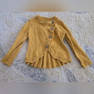 Persnickety Kids Gold Mustard Button-Up Sweater 5